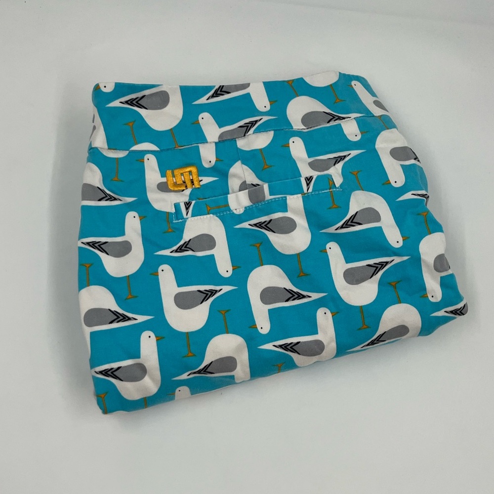 LoudMouth Ladies 14 Blue Seagull Patterned‎ Mini Skirt